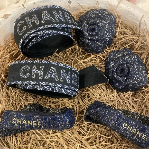Authentic Chanel Ribbons and Camellia Flowers Bundle of 6 - Picture 15 of 15